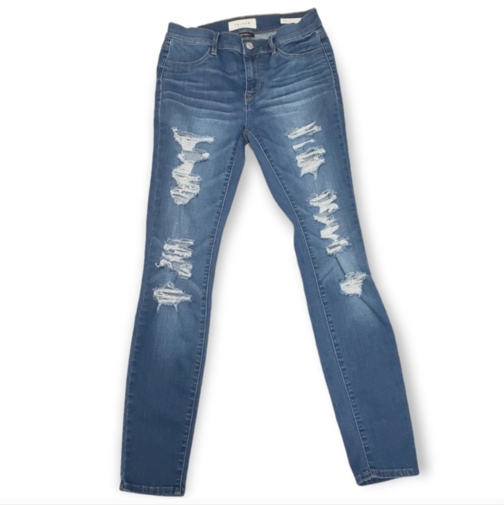 PacSun Super Stretch Jegging Destructed Ripped Size 26